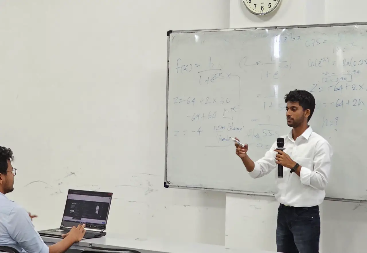 conducting a lecture