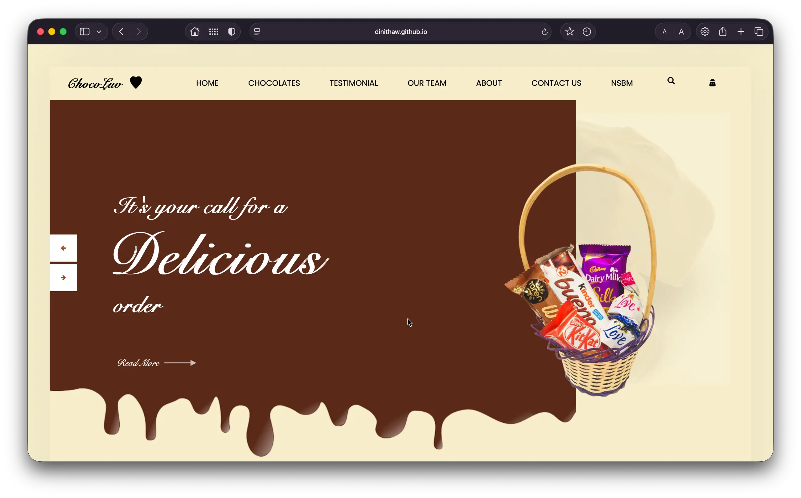 Chocoluv - Chocolate Store Website preview 1