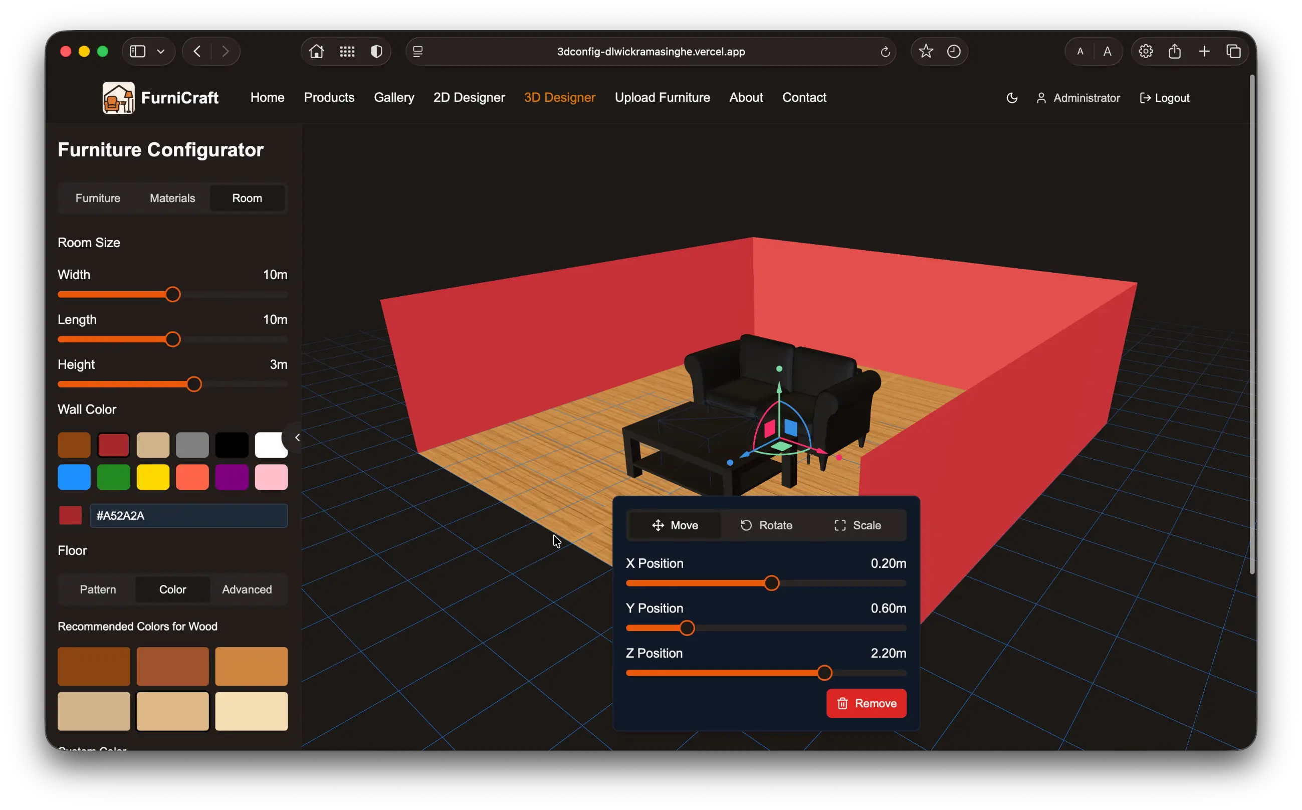 3D Furniture Configurator + E-commerce Website preview 1