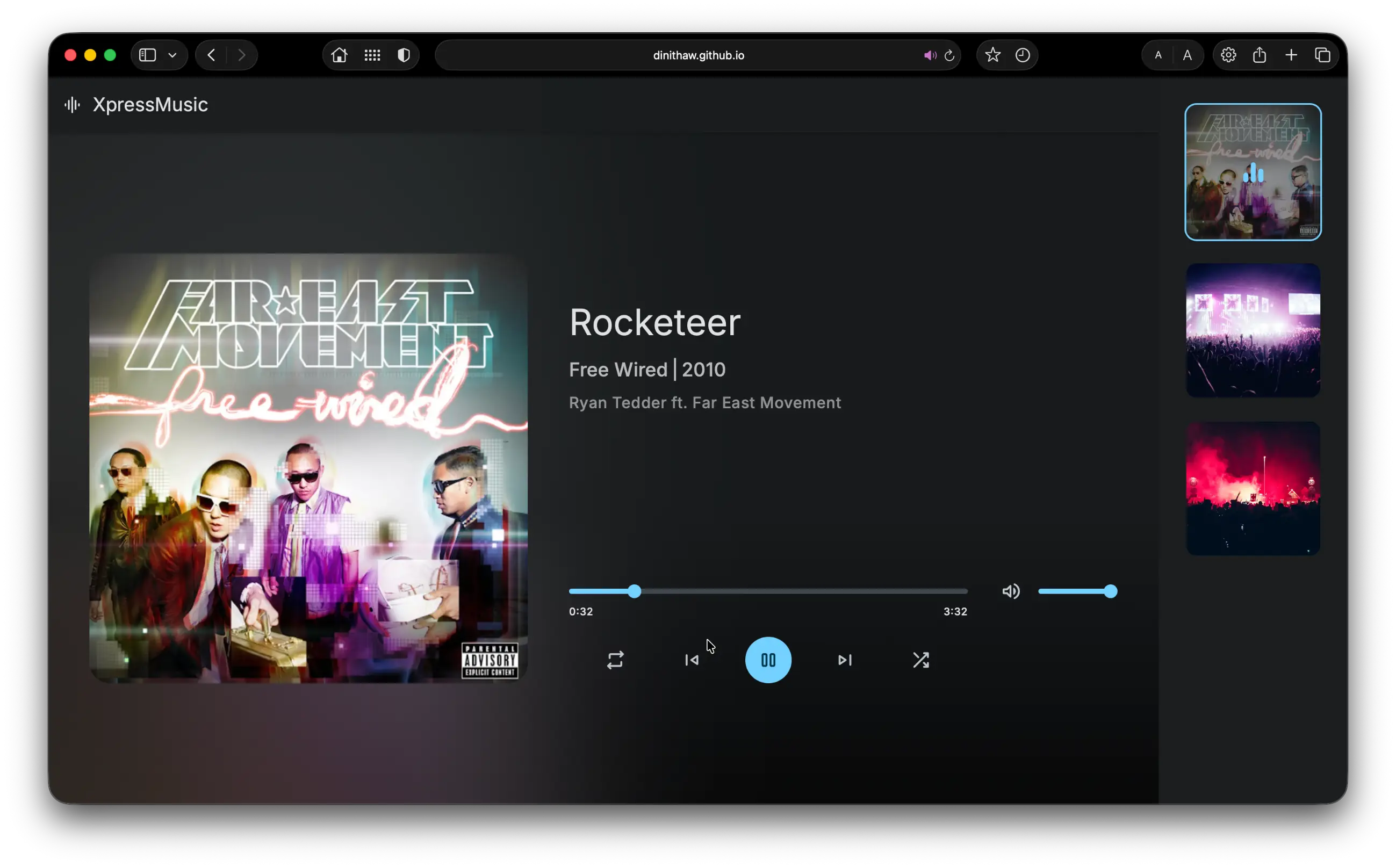 XpressMusic - Web Music Player preview 1